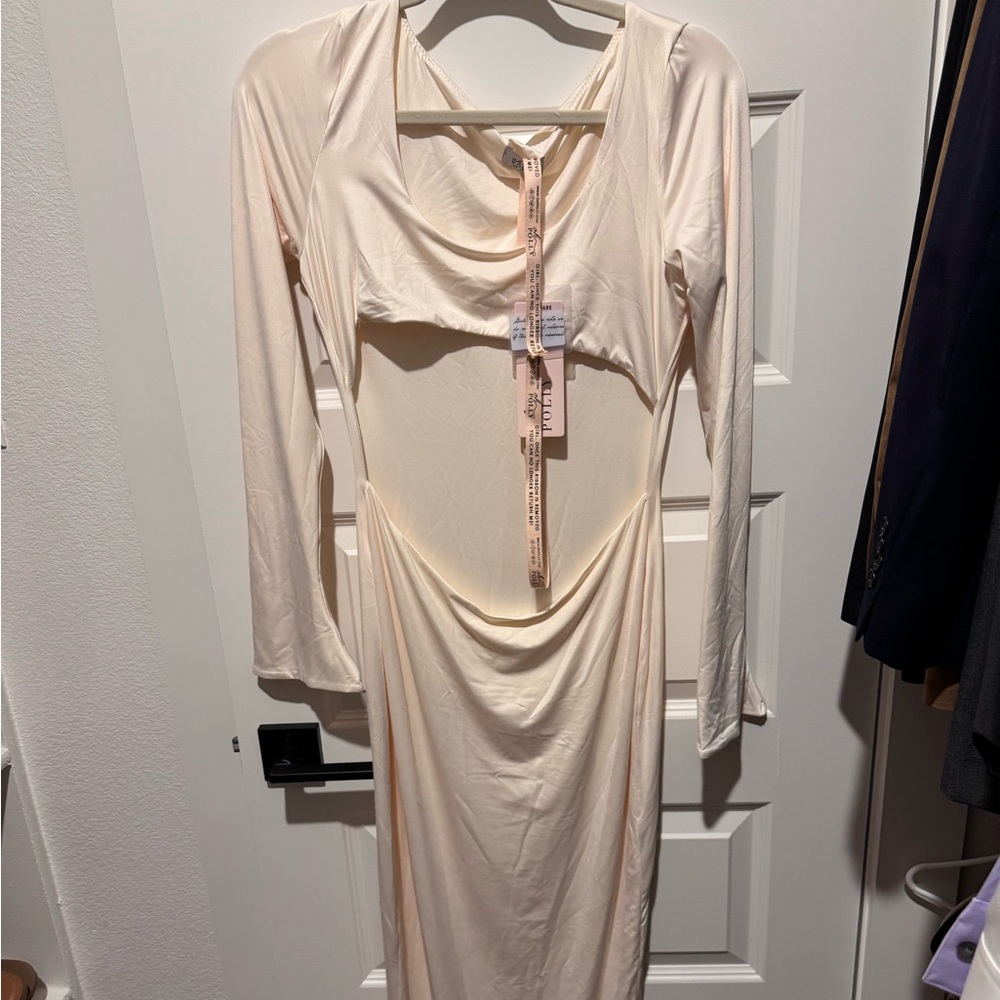 KISMET Oh Polly Cream Satin Dress